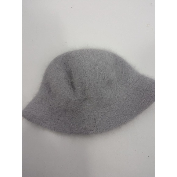 Vintage Women One Size Grey/Silver Rabbit Hair Wool Blend Bucket Hat - Picture 3 of 7